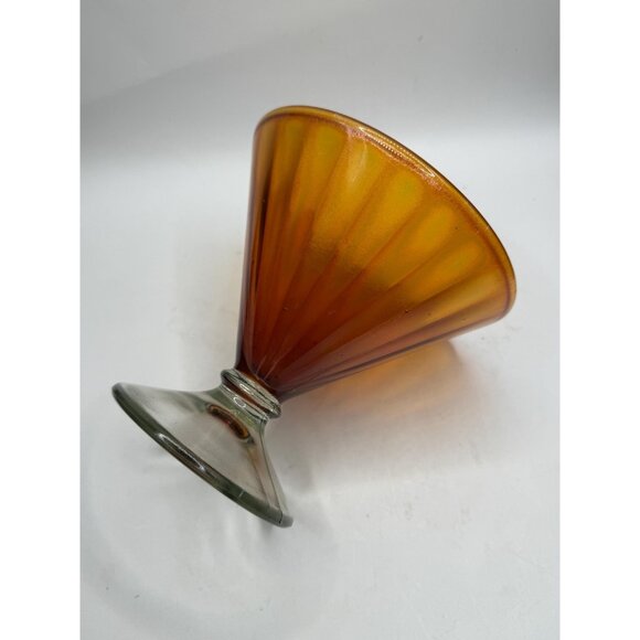 Vintage Fenton Art Glass #735 Grecian Gold /Marigold Carnival Glass 1/2 lb Foo - Picture 8 of 10